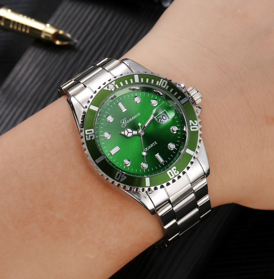 Colored Display Steel Watch