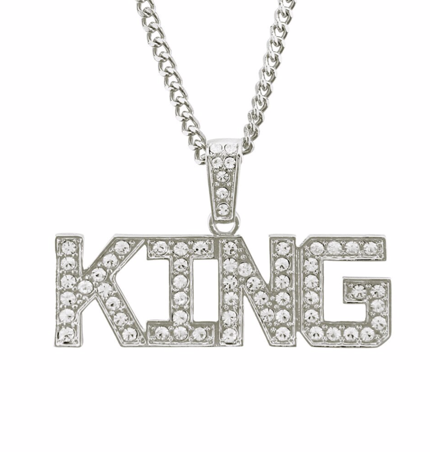 Gold Iced Out Pendant & chain
