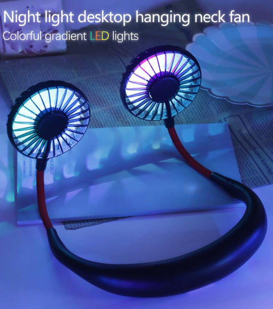 LED Lazy Neckband Fan