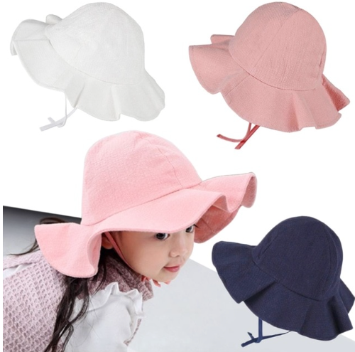 Cotton Baby Hat With Wide Brim