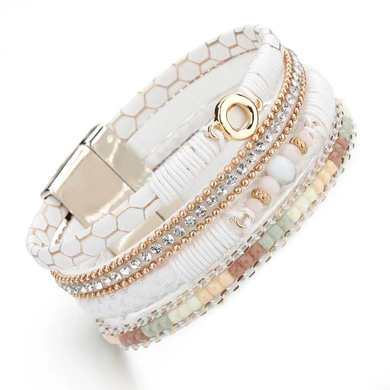 White Leather Bracelets for Women{VIP Gift}